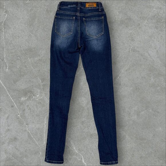 Stag High Rise Dark Wash Stretch Denim Skinny Curvy Jeans - Size 0 (22"x28") - Picture 2 of 7